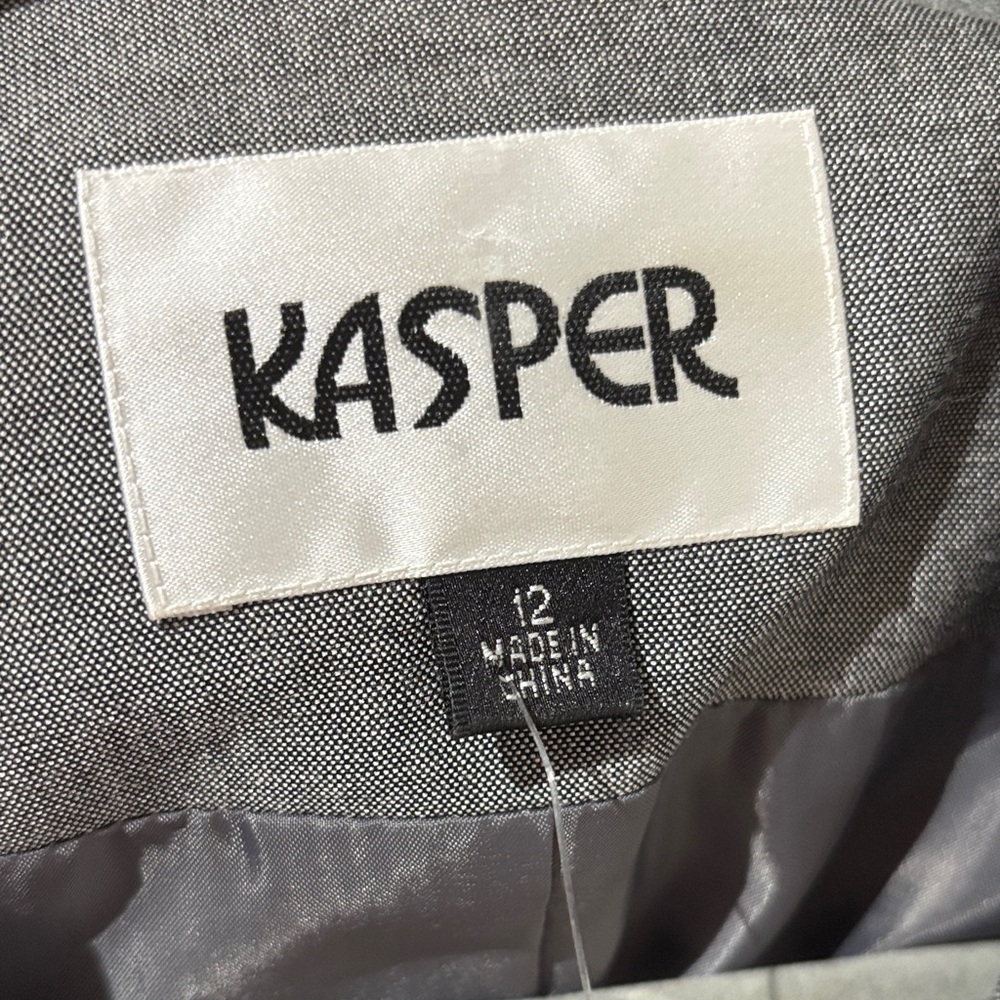 Kasper Women's Charcoal Blazer and Skirt Suit - Picture 3 of 6